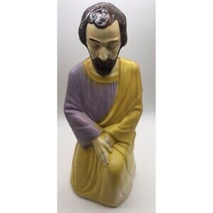 Vintage Empire Blow Mold 18inch Nativity Joseph Works No Light Made In Usa Read